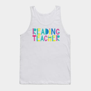 Reading Teacher Gift Idea Cute Back to School Tank Top